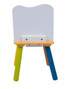Ginger Home Set masuta si 2 scaunele cu spatar pentru copii Ocean Animals din lemn Margini rotunjitepotrivit pentru activitatitemegradinitaafter schoolgreutate suportata 40kg