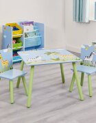 Ginger Home Set masuta si 2 scaunele cu spatar pentru copii Savanna din lemn Margini rotunjitepotrivit pentru activitatitemegradinitaafter schoolgreutate suportata 40kg