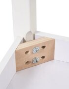 Ginger Home Set masuta si 2 scaunele cu spatar pentru copii White din lemn margini rotunjitepotrivit pentru activitatitemegradinitaafter schoolgreutate suportata 40kg