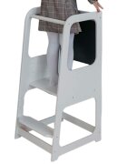 Ginger Home Turn de invatare din lemn pin si MDF design Montessori Tower cu tabla si inaltime reglabilamargini si colturi rotunjite pentru siguranta maximastructura stabila in forma Adimensiune 40x44x90 cm