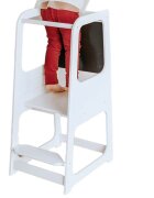 Ginger Home Turn de invatare din lemn pin si MDF design Montessori Tower cu tabla si inaltime reglabilamargini si colturi rotunjite pentru siguranta maximastructura stabila in forma Adimensiune 40x44x90 cm