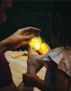 Glo Pals Jucarie senzoriala luminoasa de baie Alex Glo Cube galben