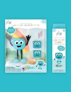 Glo Pals Set jucarii senzoriale luminoase pentru baie Blair Glo Pal albastru
