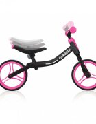 Globber Bicicleta copii fara pedale Go Bike Roz 8.5 inch scaun reglabil pe 3 nivele de inaltime 33-37 cm 2-5 ani greutate maxima 20 kg stickere reflectorizante pe ghidon cadru foarte usor si robust