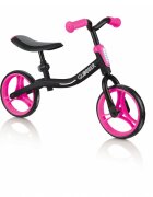 Globber Bicicleta copii fara pedale Go Bike Roz 8.5 inch scaun reglabil pe 3 nivele de inaltime 33-37 cm 2-5 ani greutate maxima 20 kg stickere reflectorizante pe ghidon cadru foarte usor si robust