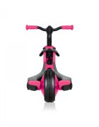 Globber Tricicleta pentru copii Explorer 4 in 1 Roz cu control parental de la 10 luni parasolar anti UV ajustabil suport de picioare detasabil scaun ajustabil pe inaltime