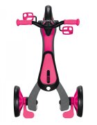 Globber Tricicleta pentru copii Explorer 4 in 1 Roz cu control parental de la 10 luni parasolar anti UV ajustabil suport de picioare detasabil scaun ajustabil pe inaltime