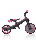 Globber Tricicleta pentru copii Explorer 4 in 1 Roz cu control parental de la 10 luni parasolar anti UV ajustabil suport de picioare detasabil scaun ajustabil pe inaltime