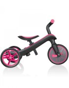 Globber Tricicleta pentru copii Explorer 4 in 1 Roz cu control parental de la 10 luni parasolar anti UV ajustabil suport de picioare detasabil scaun ajustabil pe inaltime