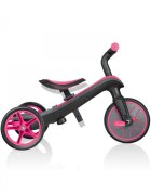 Globber Tricicleta pentru copii Explorer 4 in 1 Roz cu control parental de la 10 luni parasolar anti UV ajustabil suport de picioare detasabil scaun ajustabil pe inaltime