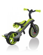 Globber Tricicleta pentru copii Explorer 4 in 1 Verde cu control parental de la 10 luni parasolar anti UV ajustabil suport de picioare detasabil scaun ajustabil pe inaltime