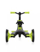 Globber Tricicleta pentru copii Explorer 4 in 1 Verde cu control parental de la 10 luni parasolar anti UV ajustabil suport de picioare detasabil scaun ajustabil pe inaltime
