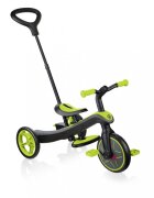 Globber Tricicleta pentru copii Explorer 4 in 1 Verde cu control parental de la 10 luni parasolar anti UV ajustabil suport de picioare detasabil scaun ajustabil pe inaltime