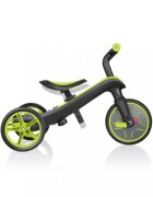 Globber Tricicleta pentru copii Explorer 4 in 1 Verde cu control parental de la 10 luni parasolar anti UV ajustabil suport de picioare detasabil scaun ajustabil pe inaltime