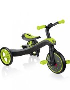Globber Tricicleta pentru copii Explorer 4 in 1 Verde cu control parental de la 10 luni parasolar anti UV ajustabil suport de picioare detasabil scaun ajustabil pe inaltime
