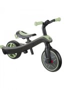 Globber Tricicleta pentru copii Explorer 4 in 1 Verde Pal cu control parental de la 10 luni parasolar anti UV ajustabil suport de picioare detasabil scaun ajustabil pe inaltime