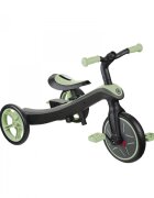 Globber Tricicleta pentru copii Explorer 4 in 1 Verde Pal cu control parental de la 10 luni parasolar anti UV ajustabil suport de picioare detasabil scaun ajustabil pe inaltime