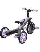Globber Tricicleta pentru copii Explorer 4 in 1 Violet cu control parental de la 10 luni parasolar anti UV ajustabil suport de picioare detasabil scaun ajustabil pe inaltime