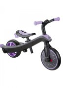 Globber Tricicleta pentru copii Explorer 4 in 1 Violet cu control parental de la 10 luni parasolar anti UV ajustabil suport de picioare detasabil scaun ajustabil pe inaltime
