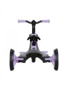 Globber Tricicleta pentru copii Explorer 4 in 1 Violet cu control parental de la 10 luni parasolar anti UV ajustabil suport de picioare detasabil scaun ajustabil pe inaltime