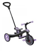 Globber Tricicleta pentru copii Explorer 4 in 1 Violet cu control parental de la 10 luni parasolar anti UV ajustabil suport de picioare detasabil scaun ajustabil pe inaltime