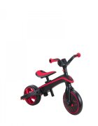 Globber Tricicleta pentru copii Explorer Rosu 4 in 1 pliabila maner pentru controlul directiei scaun ajustabil pe inaltime suport pentru picioare roti din cauciuc Eva sistem roata libera de la 10 luni