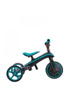 Globber Tricicleta pentru copii Explorer Turquoise 4 in 1 pliabila maner pentru controlul directiei scaun ajustabil pe inaltime suport pentru picioare roti din cauciuc Eva sistem roata libera de la 10 luni