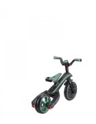 Globber Tricicleta pentru copii Explorer Verde Pal 4 in 1 pliabila maner pentru controlul directiei scaun ajustabil pe inaltime suport pentru picioare roti din cauciuc Eva sistem roata libera de la 10 luni