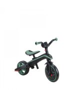 Globber Tricicleta pentru copii Explorer Verde Pal 4 in 1 pliabila maner pentru controlul directiei scaun ajustabil pe inaltime suport pentru picioare roti din cauciuc Eva sistem roata libera de la 10 luni