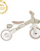 Globber Tricicleta pentru copii Plus 3 in 1 ecologic bara de impins si ghidaj pentru parinti scaun ajustabil functie free wheel si cosulet transport