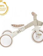 Globber Tricicleta pentru copii Plus 3 in 1 ecologic bara de impins si ghidaj pentru parinti scaun ajustabil functie free wheel si cosulet transport
