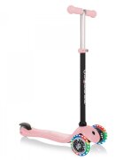 Globber Trotineta 3 in 1 Go-Up Sporty Roz Pastel roti Led scaun maner parinte ghidon reglabil greutate admisa 50 kg