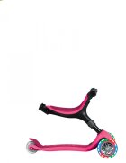 Globber Trotineta 3 in 1 pentru copii Go Up Active Roz cu maner de impins scaun si ghidon ajustabile roti cu lumini LED
