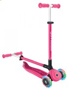 Globber Trotineta 3 in 1 pentru copii Go Up Active Roz cu maner de impins scaun si ghidon ajustabile roti cu lumini LED