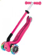 Globber Trotineta 3 in 1 pentru copii Go Up Active Roz cu maner de impins scaun si ghidon ajustabile roti cu lumini LED