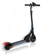 Globber Trotineta electrica E-Motion 14 Blue autonomie 9-11 km cu suspensie ghidon reglabil echipat cu lanterna LED si clopotel pliabila platforma prevazuta cu cric roti din cauciuc greutate admisa 70 kg