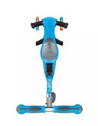 Globber Trotineta evolutiva Go-Up 4 in 1 Deluxe Lights Albastra ghidon reglabil scaun maner parinte roti cu Led greutate admisa 50 kg