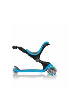 Globber Trotineta evolutiva Go-Up 4 in 1 Deluxe Lights Albastra ghidon reglabil scaun maner parinte roti cu Led greutate admisa 50 kg