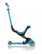 Globber Trotineta evolutiva Go-Up 4 in 1 Deluxe Lights Albastra ghidon reglabil scaun maner parinte roti cu Led greutate admisa 50 kg