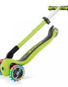 Globber Trotineta evolutiva Go-Up 4 in 1 Deluxe Lights Verde ghidon reglabil scaun maner parinte roti cu Led greutate admisa 50 kg