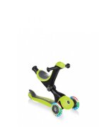 Globber Trotineta evolutiva Go-Up 4 in 1 Deluxe Lights Verde ghidon reglabil scaun maner parinte roti cu Led greutate admisa 50 kg