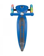 Globber Trotineta Junior albastra cu 3 roti LED pliabila ghidon reglabil platforma antiderapanta greutate suportata 50 kg varsta 2 ani+