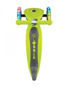Globber Trotineta Junior verde cu 3 roti LED pliabila ghidon reglabil platforma antiderapanta greutate suportata 50 kg varsta 2 ani+