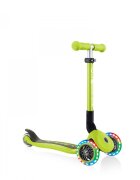 Globber Trotineta Junior verde cu 3 roti LED pliabila ghidon reglabil platforma antiderapanta greutate suportata 50 kg varsta 2 ani+