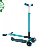 Globber Trotineta pentru copii Ace Lights ghidon reglabil 5 nivele greutate maxima 100 kg rulmenti ABEC 9 culoare albastra