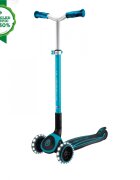 Globber Trotineta pentru copii Ace Lights ghidon reglabil 5 nivele greutate maxima 100 kg rulmenti ABEC 9 culoare albastra