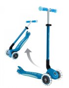 Globber Trotineta pentru copii Elite Glow Albastru ghidon ajustabil 4 nivele pliabila rulmenti ABEC 9