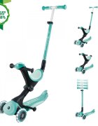 Globber Trotineta pentru copii Go-Up Deluxe Lights Ecologic Verde 4 in 1 ghidon reglabil scaun maner parinte roti cu Led greutate admisa 50 kg