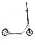 Globber Trotineta pliabila adult One NL 205 alb cadru din aluminiu ghidon reglabil platforma antiderapanta greutate admisa 100 kg