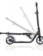 Globber Trotineta pliabila adult One NL 205 negru cadru din aluminiu ghidon reglabil platforma antiderapanta greutate admisa 100 kg